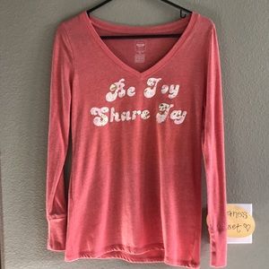 Like New Women’s “Be Joy Share Joy” Floral Graphic Top